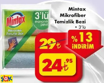 MİNTAX MİKROFİBER TEMİZLİK BEZİ MİNTAX MİKROFİBER TEMİZLİK BEZİ